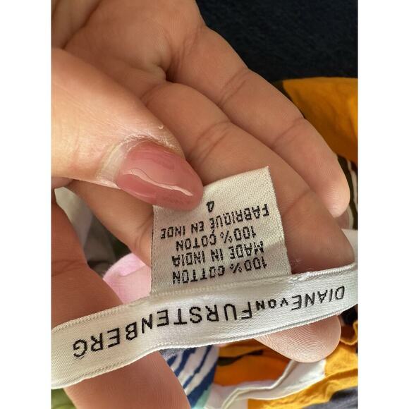 Diane Von Furstenberg Kiamo Color block Mini Dress Size 4 - Picture 9 of 9